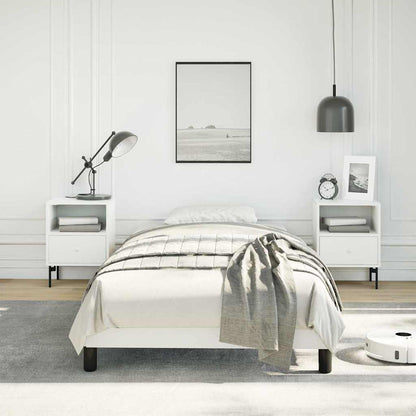 Bed Frame without Mattress White 100x203 cm Twin XL Faux Leather