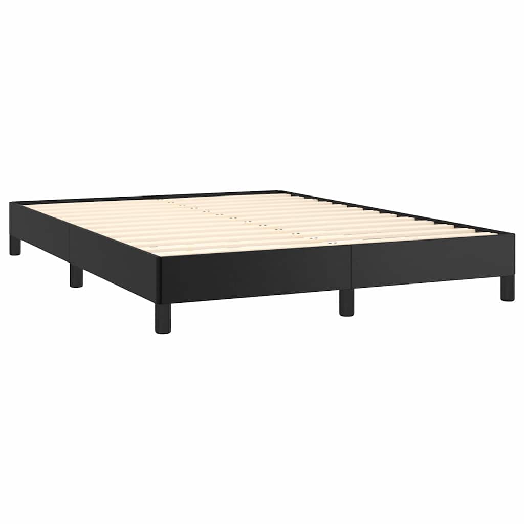 Bed Frame without Mattress Black 137x190 cm Full Faux Leather