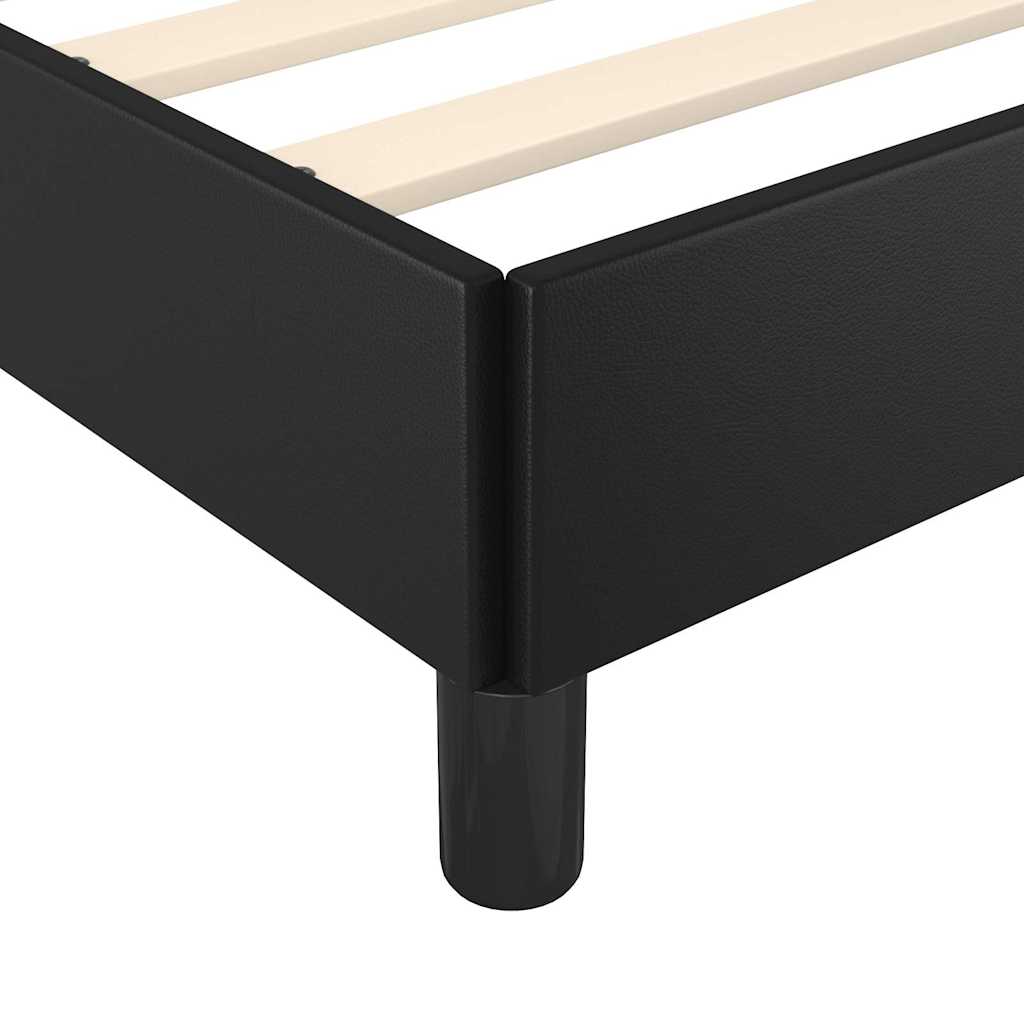 Bed Frame without Mattress Black 137x190 cm Full Faux Leather