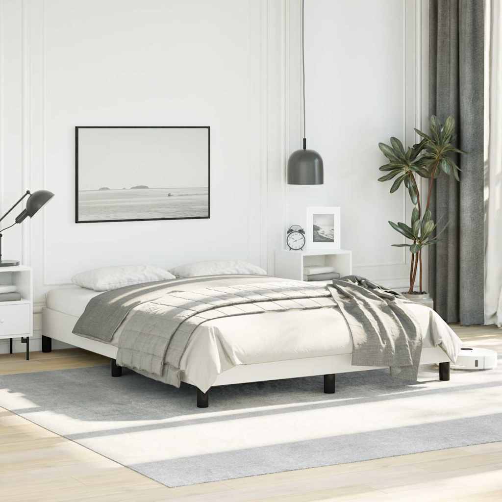 Bed Frame without Mattress White 137x190 cm Full Faux Leather