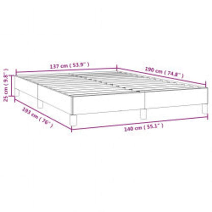 Bed Frame without Mattress White 137x190 cm Full Faux Leather