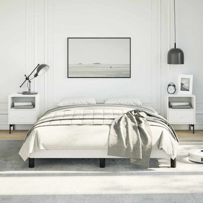 Bed Frame without Mattress White 137x190 cm Full Faux Leather