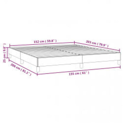Bed Frame without Mattress Black 59.8"x79.9" Queen Faux Leather
