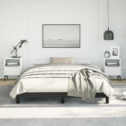 Bed Frame without Mattress Black 59.8"x79.9" Queen Faux Leather