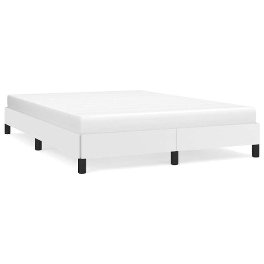 Bed Frame without Mattress White 152x203 cm Queen Faux Leather