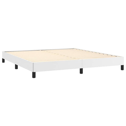 Bed Frame without Mattress White 193x203 cm King Faux Leather