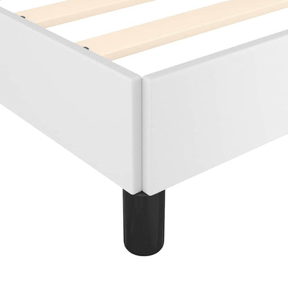 Bed Frame without Mattress White 193x203 cm King Faux Leather