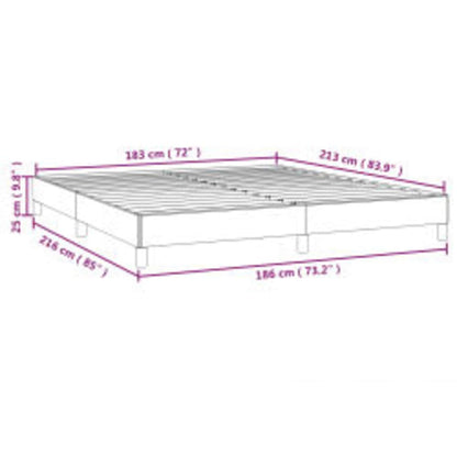 Bed Frame without Mattress Black California King Faux Leather