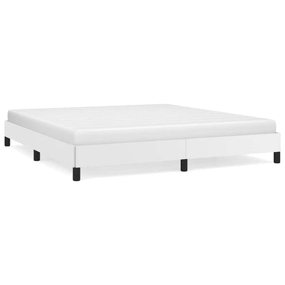 Bed Frame without Mattress White California King Faux Leather