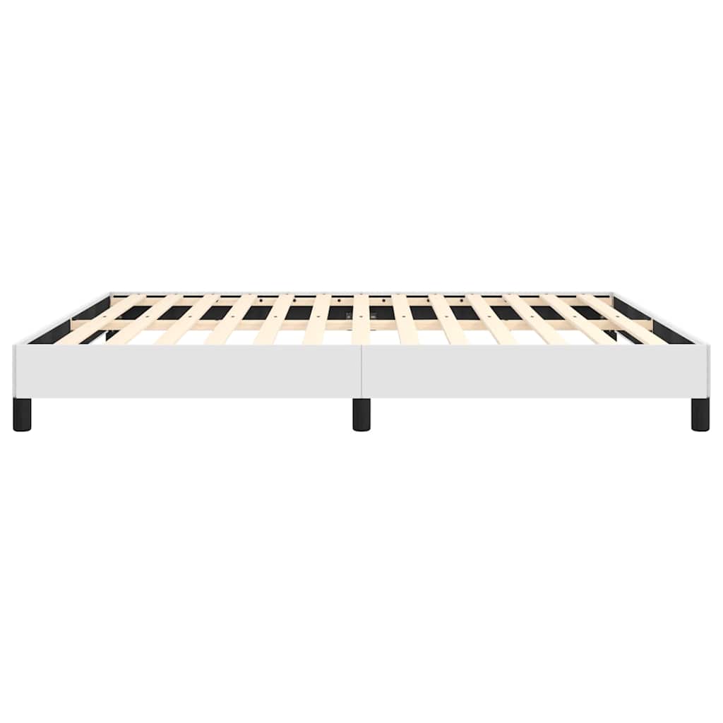Bed Frame without Mattress White California King Faux Leather