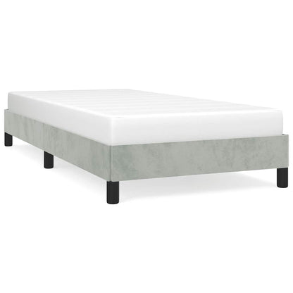 Bed Frame without Mattress Light Grey 100x190 cm Twin Velvet