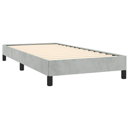 Bed Frame without Mattress Light Grey 100x190 cm Twin Velvet