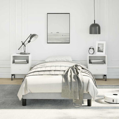 Bed Frame without Mattress Light Grey 100x190 cm Twin Velvet
