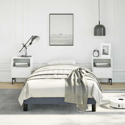 Bed Frame without Mattress Dark Grey 100x190 cm Twin Velvet