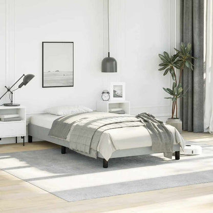 Bed Frame without Mattress Light Grey 100x203 cm Twin XL Velvet