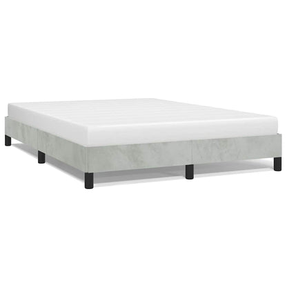 Bed Frame without Mattress Light Gray 53.9"x74.8" Full Velvet