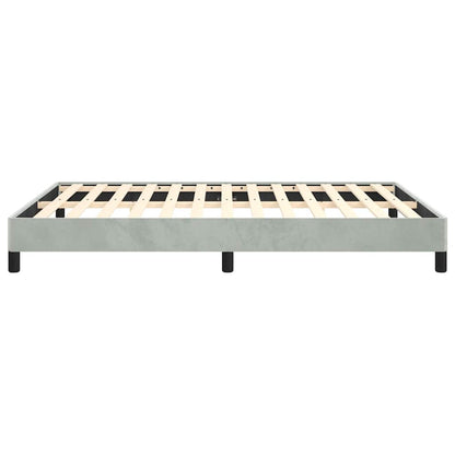 Bed Frame without Mattress Light Gray 53.9"x74.8" Full Velvet