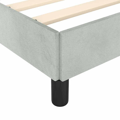 Bed Frame without Mattress Light Gray 53.9"x74.8" Full Velvet
