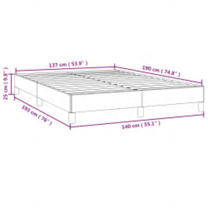 Bed Frame without Mattress Light Gray 53.9"x74.8" Full Velvet