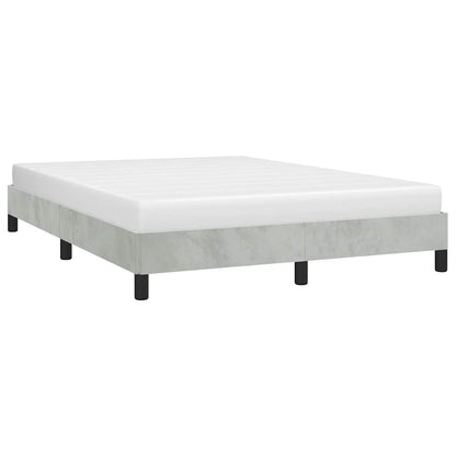 Bed Frame without Mattress Light Gray 53.9"x74.8" Full Velvet