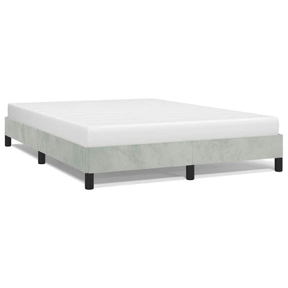 Bed Frame without Mattress Light Gray 59.8"x79.9" Queen Velvet