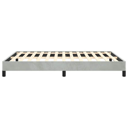 Bed Frame without Mattress Light Gray 59.8"x79.9" Queen Velvet