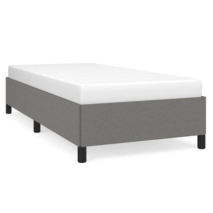 Bed Frame without Mattress Dark Grey 100x190 cm Twin Fabric