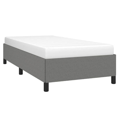 Bed Frame without Mattress Dark Grey 100x190 cm Twin Fabric