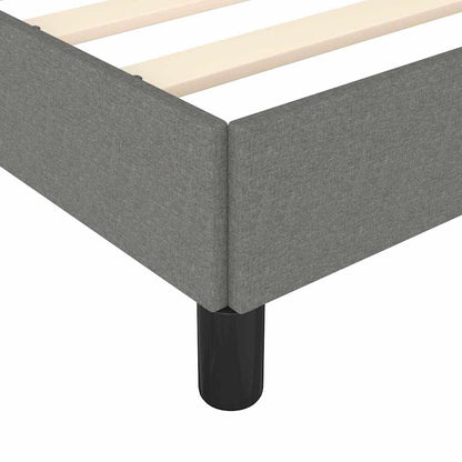 Bed Frame without Mattress Dark Grey 100x190 cm Twin Fabric