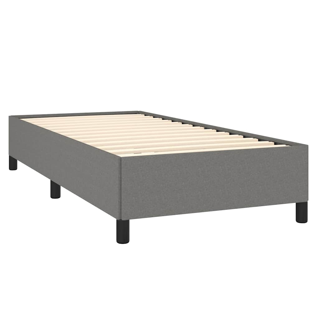 Bed Frame without Mattress Dark Grey 100x203 cm Twin XL Fabric