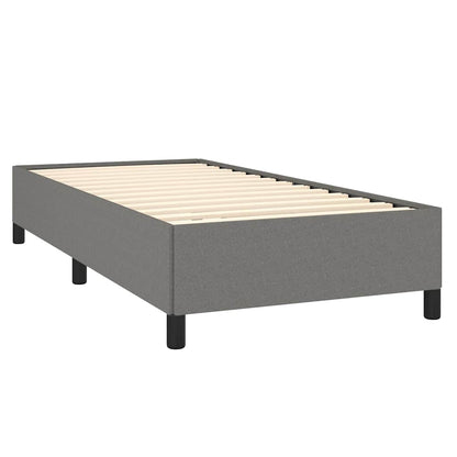 Bed Frame without Mattress Dark Grey 100x203 cm Twin XL Fabric