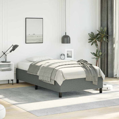 Bed Frame without Mattress Dark Grey 100x203 cm Twin XL Fabric