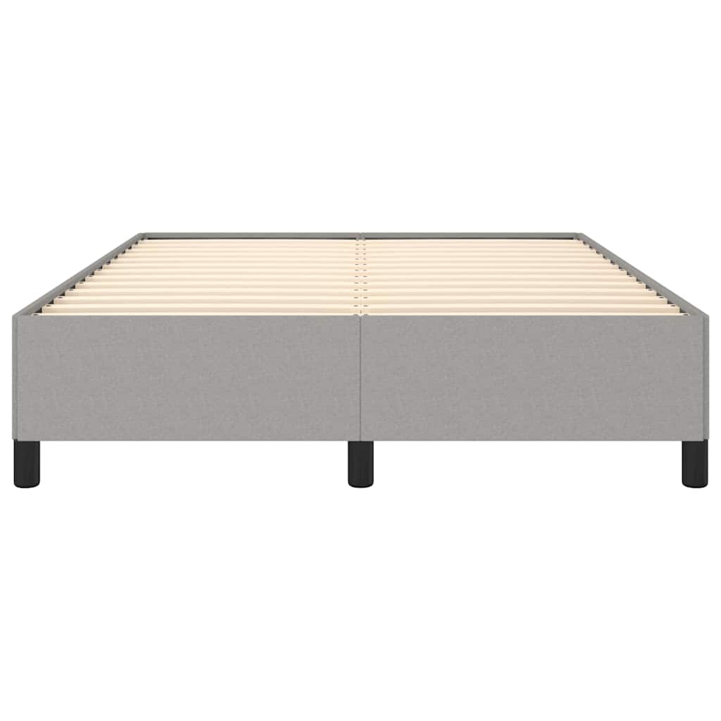 Bed Frame without Mattress Light Grey 137x190 cm Full Fabric