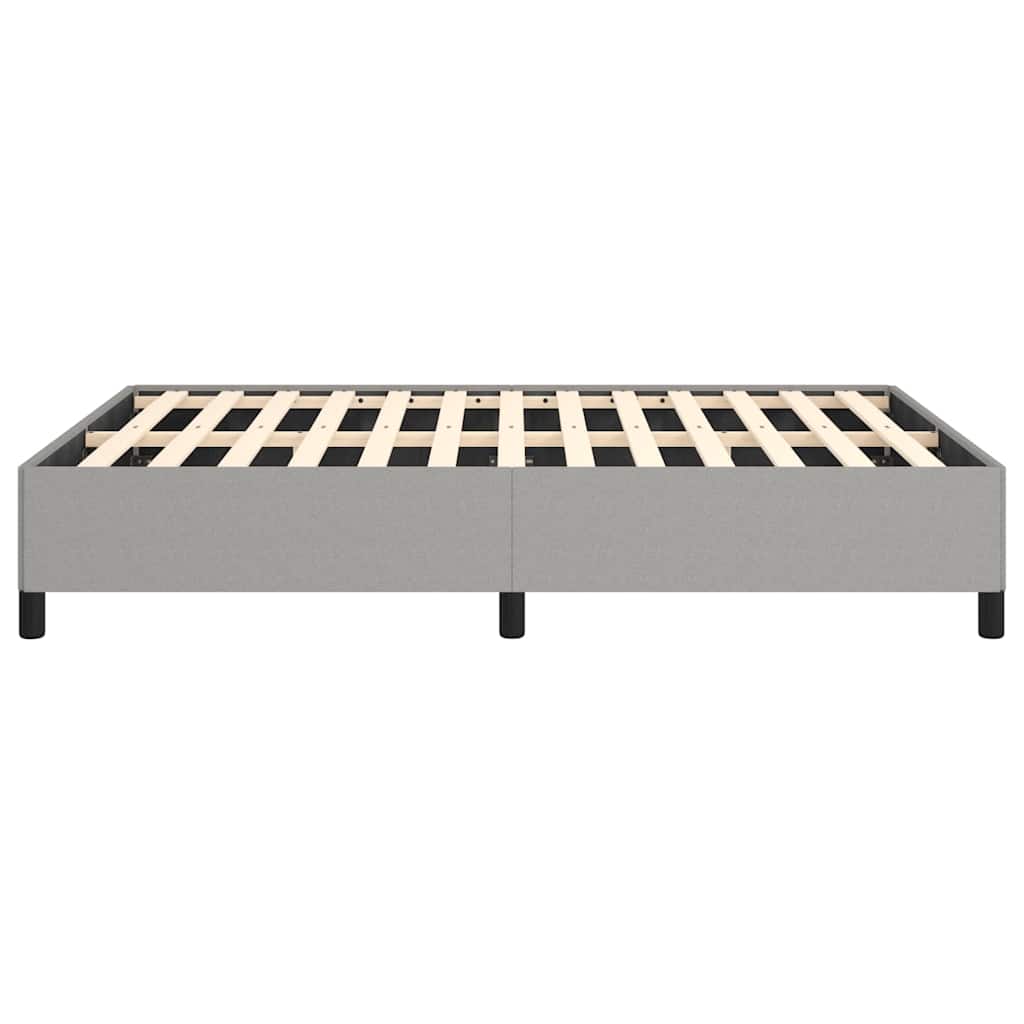 Bed Frame without Mattress Light Grey 137x190 cm Full Fabric