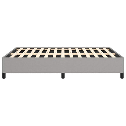 Bed Frame without Mattress Light Grey 137x190 cm Full Fabric