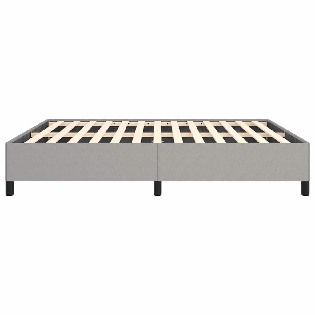 Bed Frame without Mattress Light Grey 152x203 cm Queen Fabric