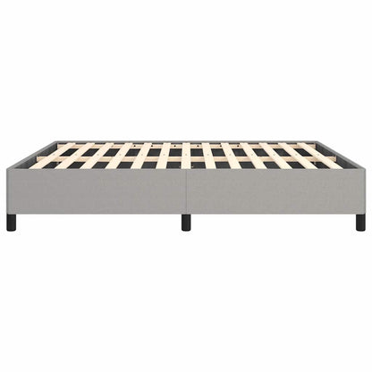 Bed Frame without Mattress Light Grey 152x203 cm Queen Fabric