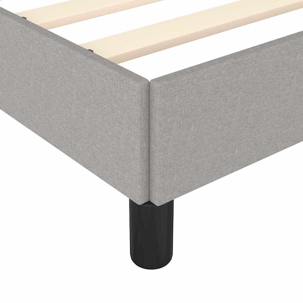 Bed Frame without Mattress Light Grey 152x203 cm Queen Fabric