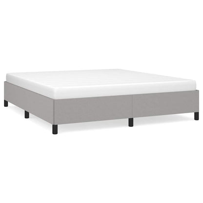 Bed Frame without Mattress Light Gray 76"x79.9" King Fabric