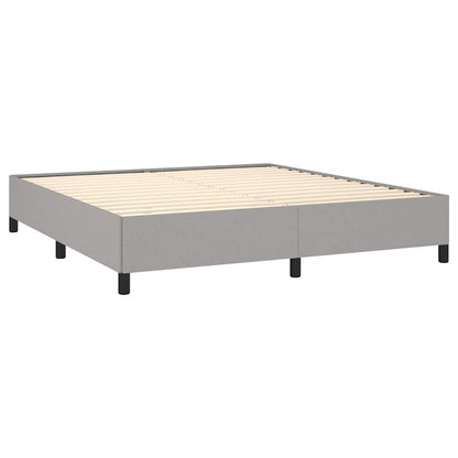 Bed Frame without Mattress Light Gray 76"x79.9" King Fabric