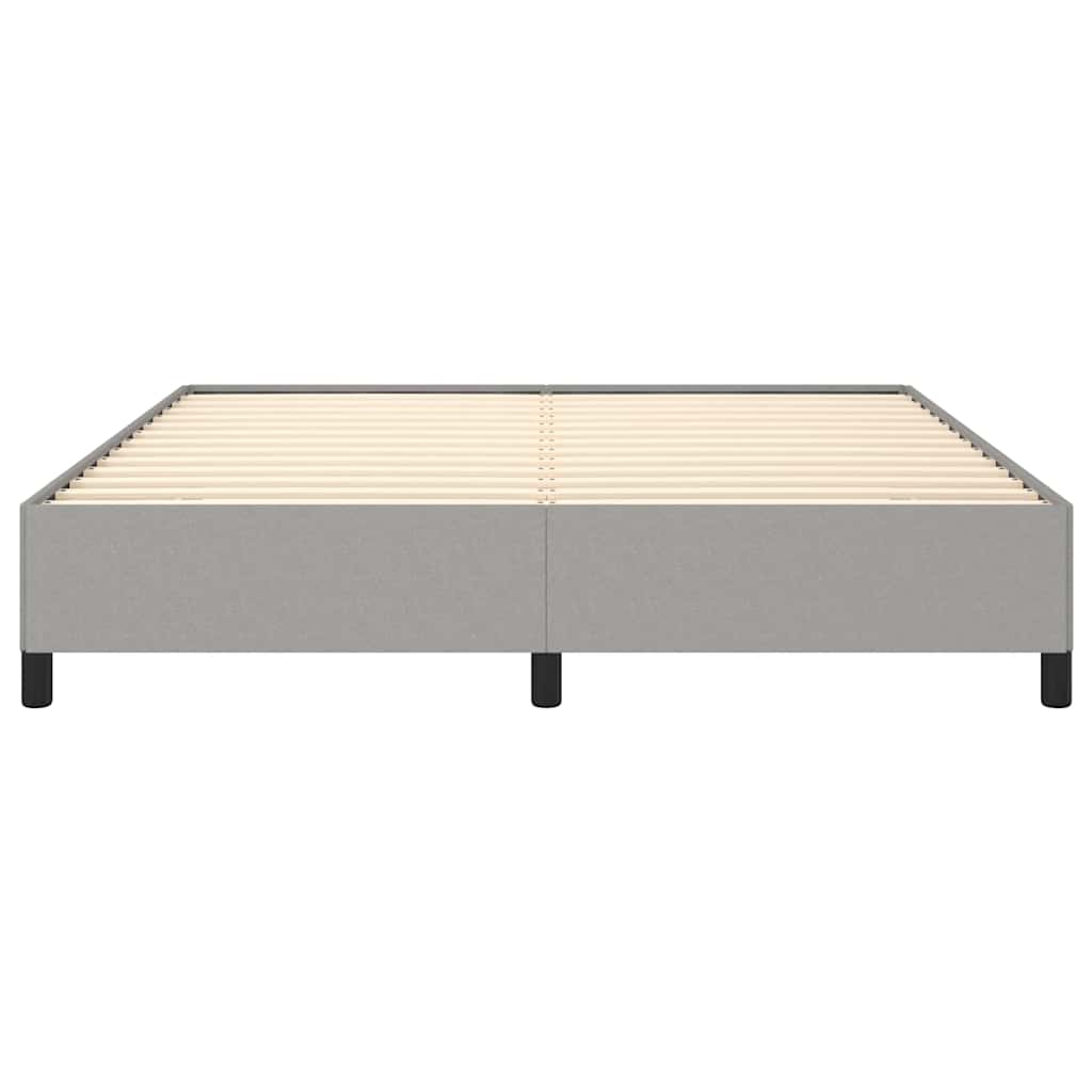 Bed Frame without Mattress Light Gray 76"x79.9" King Fabric