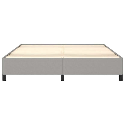 Bed Frame without Mattress Light Gray 76"x79.9" King Fabric
