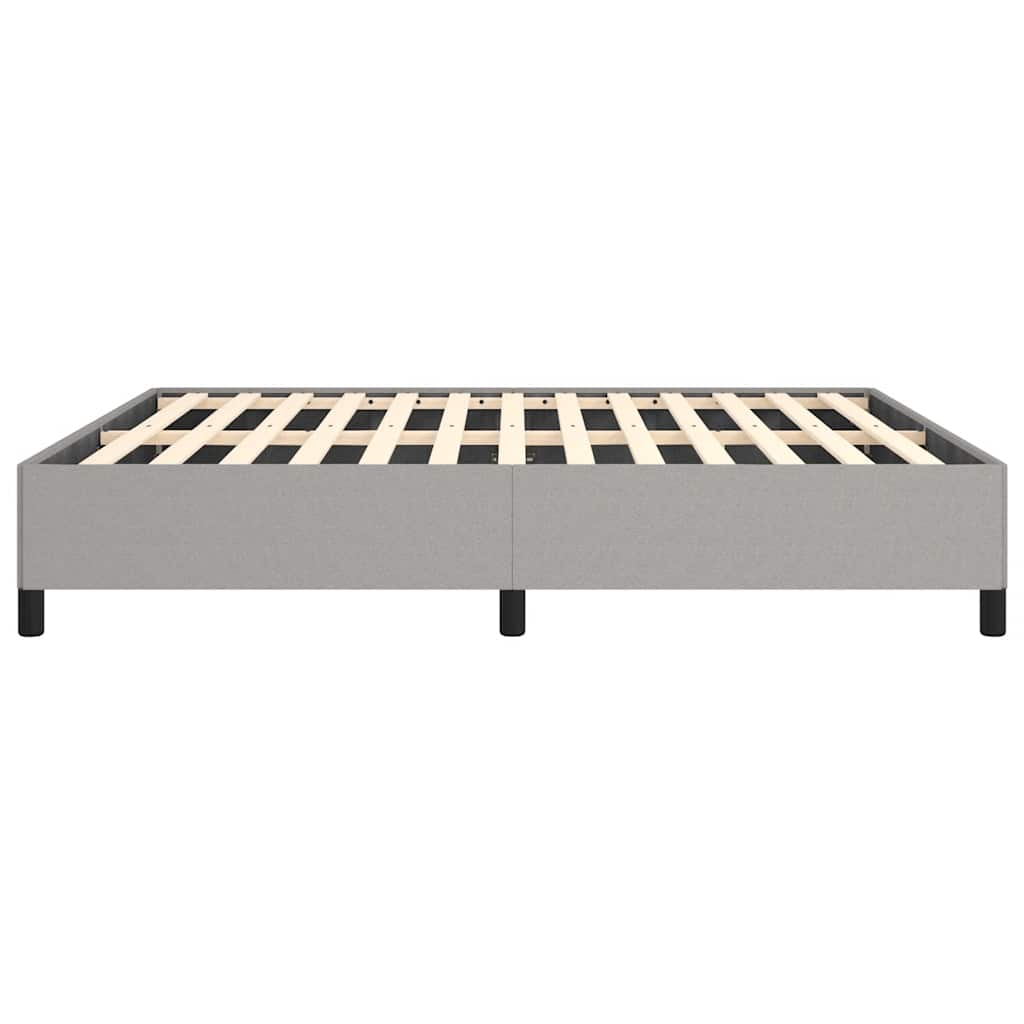 Bed Frame without Mattress Light Gray 76"x79.9" King Fabric