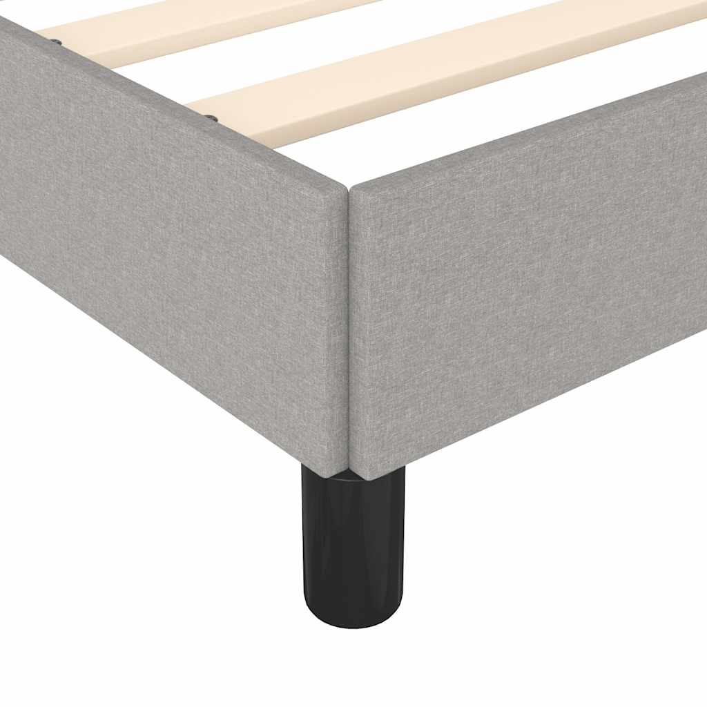 Bed Frame without Mattress Light Gray 76"x79.9" King Fabric