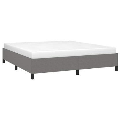 Bed Frame without Mattress Dark Grey 193x203 cm King Fabric