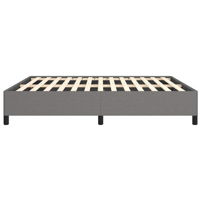 Bed Frame without Mattress Dark Grey 193x203 cm King Fabric