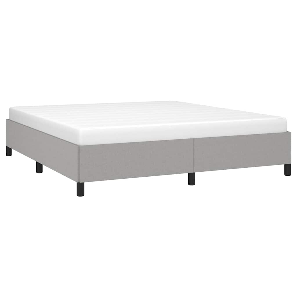Bed Frame without Mattress Light Grey California King Fabric