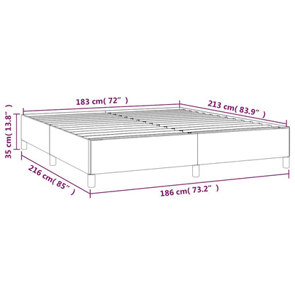 Bed Frame without Mattress Light Grey California King Fabric