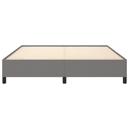 Bed Frame without Mattress Dark Grey California King Fabric