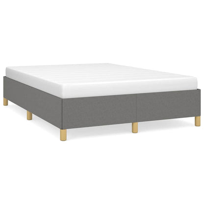 Bed Frame without Mattress Dark Grey 137x190 cm Full Fabric